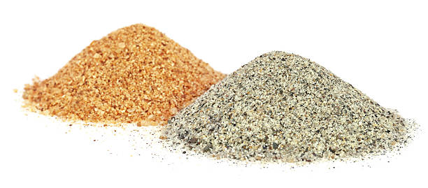 istock Piles of two colors sand for construciton 487378800