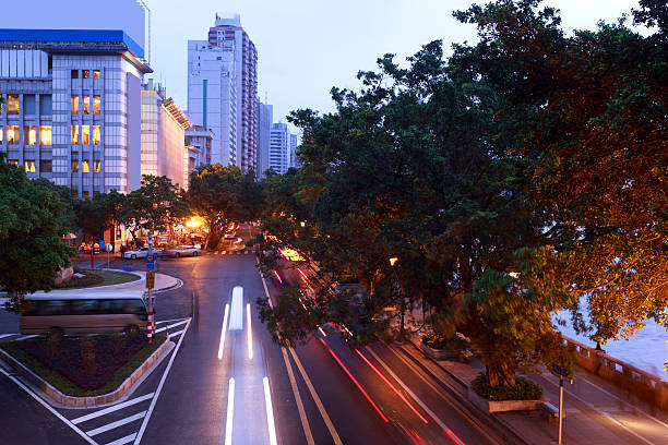 istock Guangzhou city traffic at night 487380018