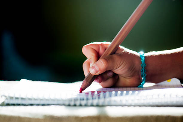 istock pencils in hands of the young lady 487384066
