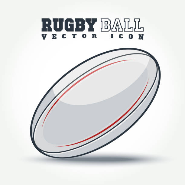 illustrations, cliparts, dessins animés et icônes de ballon de rugby emblématique - soccer vector silhouette professional sport