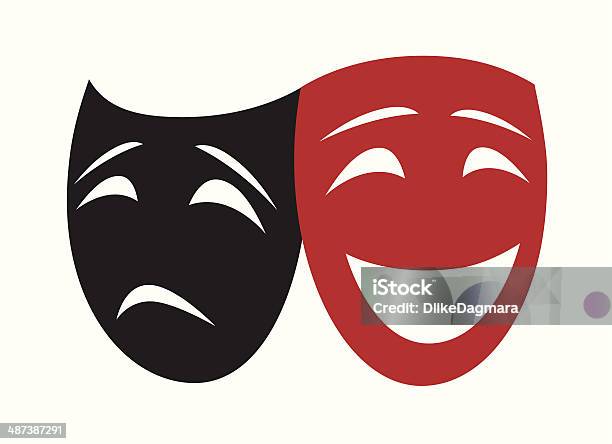 Theatrical Masks Stock Illustration - Download Image Now - Mask - Disguise, Grief, Actor