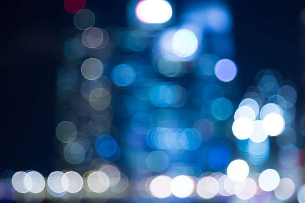 istock Singapore building city night lights blurred bokeh 487387816