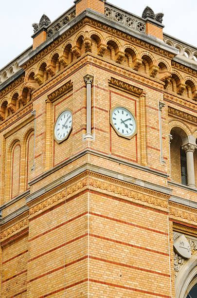 istock Clock tower of the Hannover central station, Germany 487389293