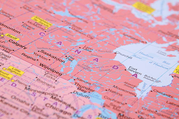 Canadian Map stock photo