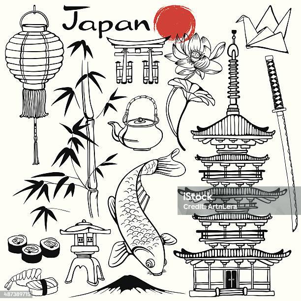 Japan Stock Illustration - Download Image Now - Japan, Building Exterior, Japanese Culture