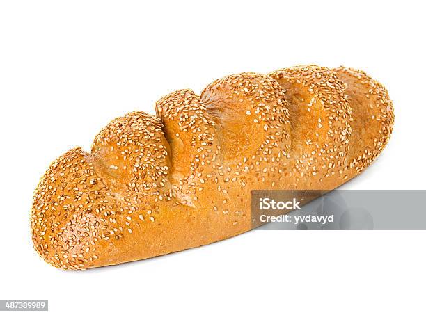 Whole Wheat Bread Long Loaf Isolated On White Background Stock Photo - Download Image Now