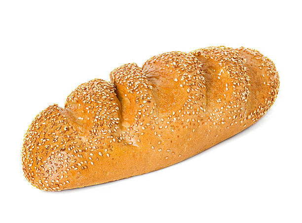 цельнозерновой хлеб, long, хлеб, изолированные на белом фоне - bread isolated white portion стоковые фото и изображения