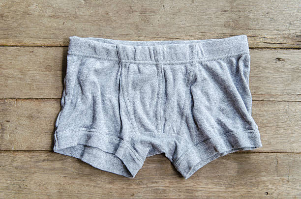 istock male underwear on wooden 487390016