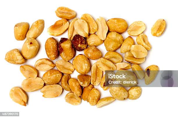 Peanuts Isolated On White Stock Photo - Download Image Now - Peanut - Food, Roasted, 2015