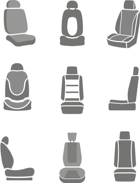 ikony samochodu lustro - vehicle seat stock illustrations