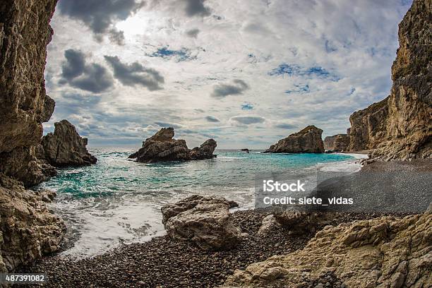 Scenic Landscape With Seaview Kythira Greece Stock Photo - Download Image Now - 2015, Beauty, Beauty In Nature