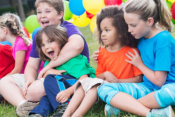 istock Multiracial group of children in summer camp 487391296