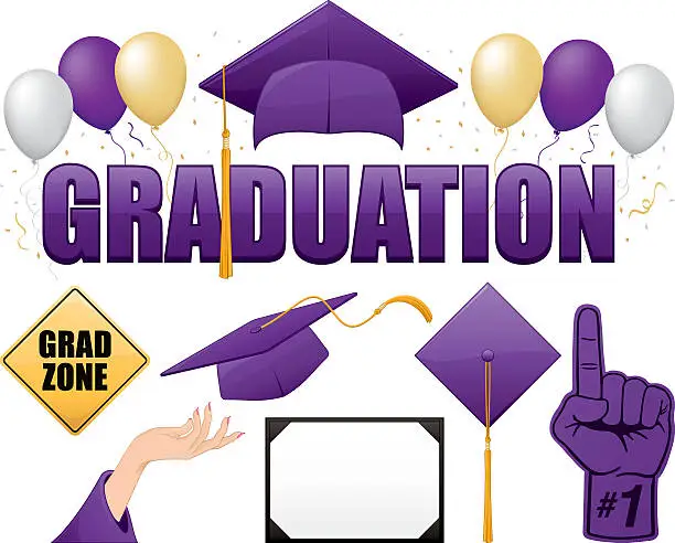 Vector illustration of Graduation Collection