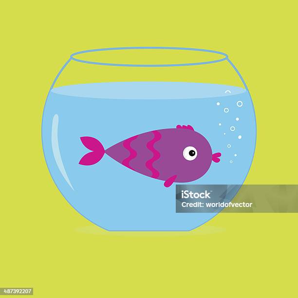 Violet Fische Im Aquarium Karte Stock Vektor Art und mehr Bilder von Aquarium - Haustierbedarf - Aquarium - Haustierbedarf, Argwohn, Baby