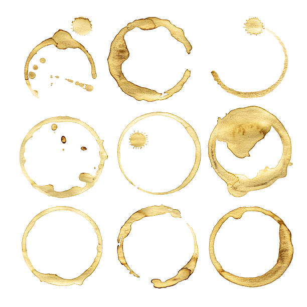 istock Set of Coffee Stain, Isolated On White Background 487392647
