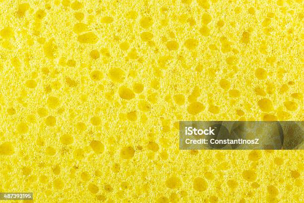 Yellow Sponge Stock Photo - Download Image Now - Artificial, Bath Sponge, Clean