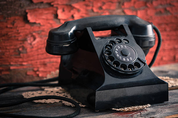 istock Classic black dial-up rotary telephone 487393291