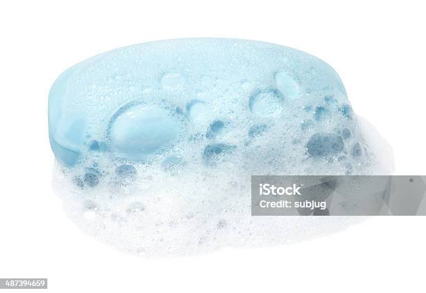 Bar Of Soap Stock Photo - Download Image Now - Soap Sud, White Background, Bar Of Soap
