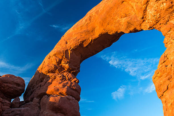 Sunset at Delicate Arch stock photo