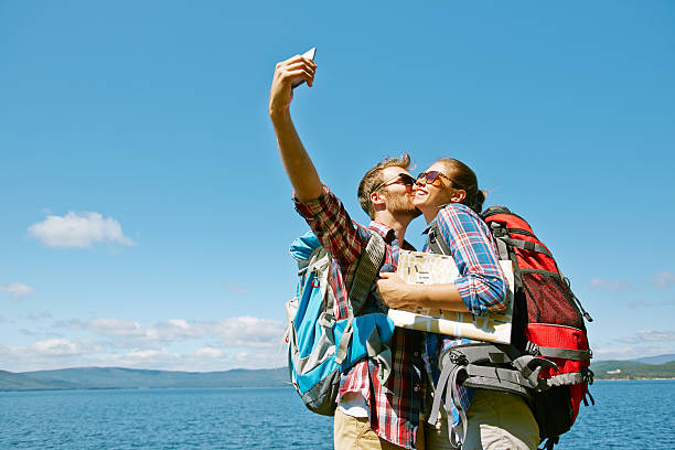 istock Selfie with kiss 487404444