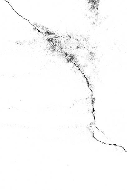 istock Texture background of the old crack wall, black and white. 487407500