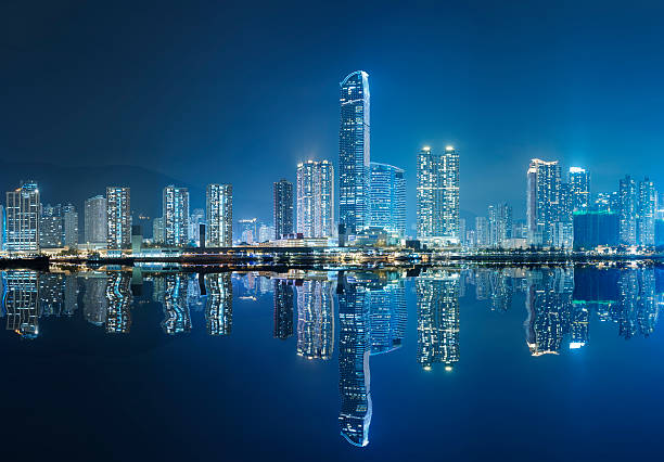 istock harbor in Hong Kong at night 487407930