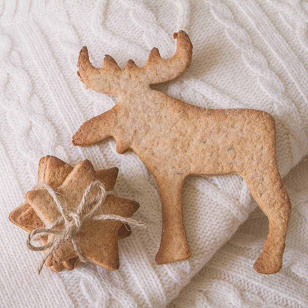 istock Oak and star christmas cookies 487408114