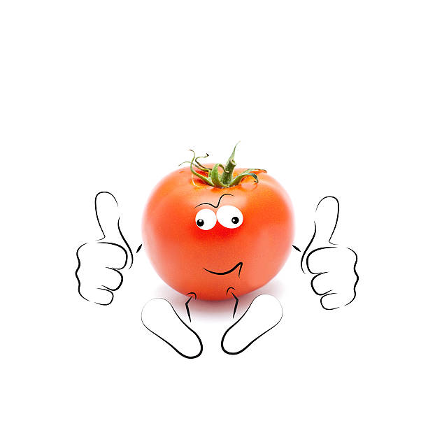 istock Cartoon tomato giving a double thumbs up 487408662