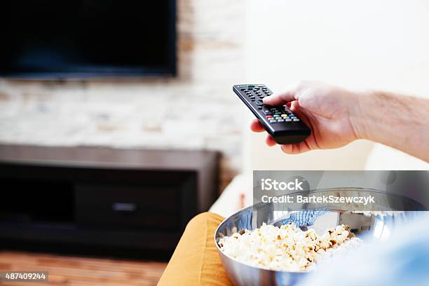 What Channel Is It On Stock Photo - Download Image Now - Movie, Popcorn, 2015