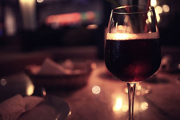 istock glass of wine restaurant interior serving dinner 487409876