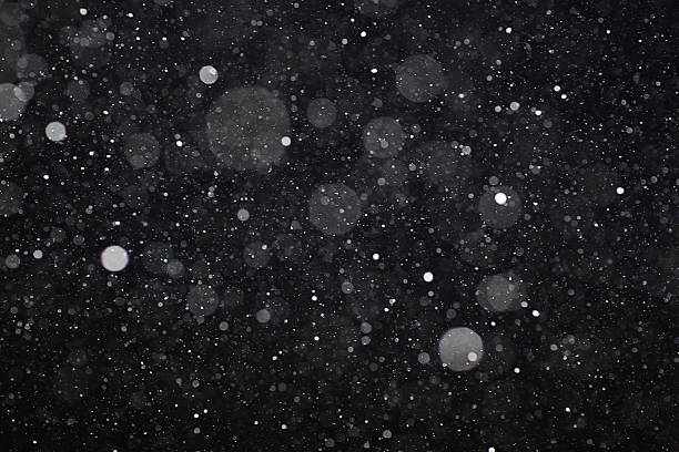 istock Abstract black white snow texture on black background for overlay 487411018