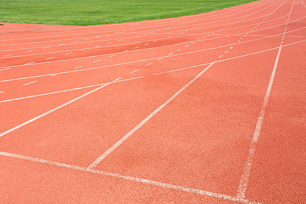 istock Running track for the athletes background 487416298