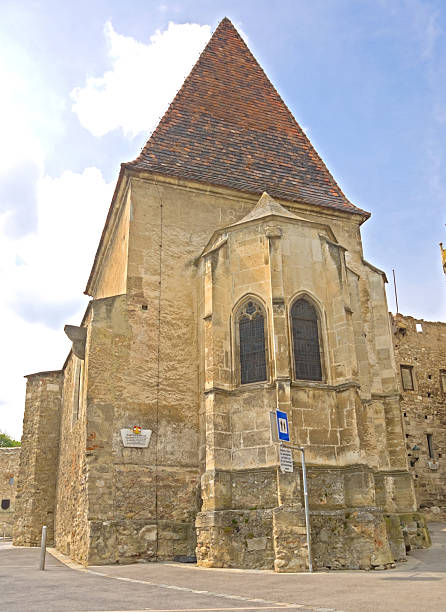 Martinikapelle Perchtoldsdorf, Lower Austria, Austria - April 23, 2014: The Martinikapelle (Martni chapel) was built in the 16th century as an ossuary. Since 1953 it has been a memorial for the victims of the world wars. perchtoldsdorf stock pictures, royalty-free photos & images
