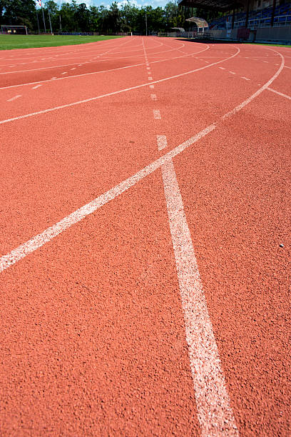 istock Running track for the athletes background 487418208