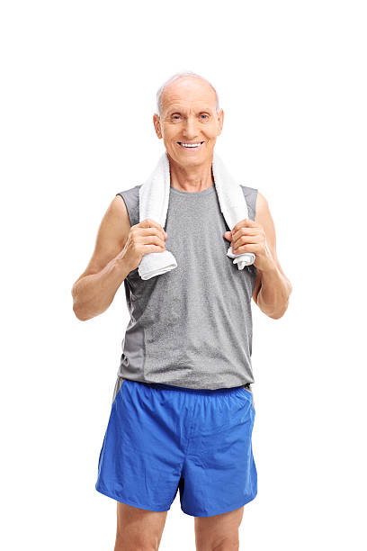 istock Active senior carrying a towel around his neck 487418310
