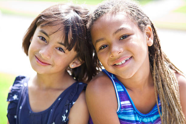 istock Two cute kids outside 487418479