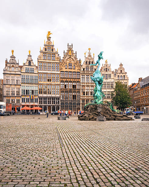 istock Cental square of Antwerp. City Hall 487422856