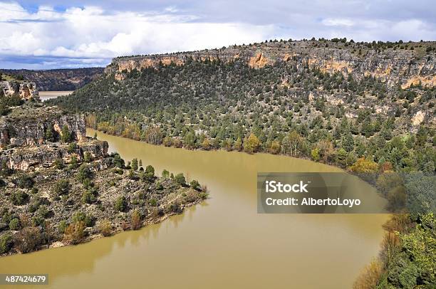 Duraton Canyon Natural Park In Sepulveda Spain Stock Photo - Download Image Now - Canyon, Castilla y León, Cliff