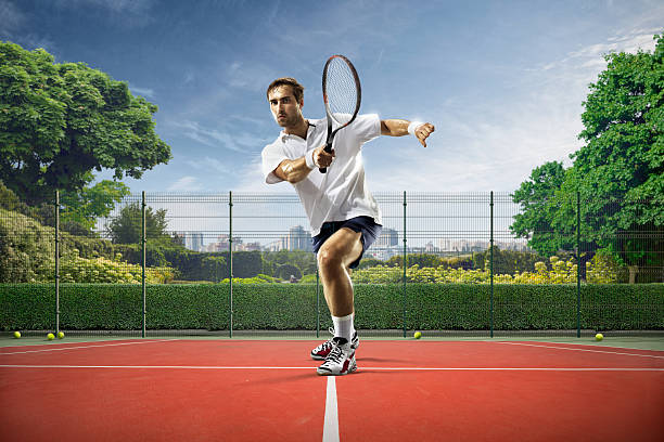 istock Young man is playing tennis 487426130