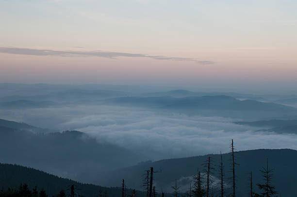 istock Fog in the mountains before sunrise 487426854