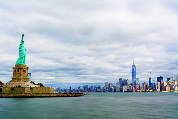 istock Statue of Liberty and Manhattan Skyline 487427676