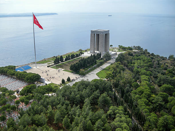 istock Canakkale Martyrs' Memorial from above, Turkey 487431650