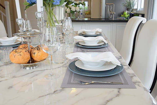 istock elegant table set in vintage style dining room interior 487432742