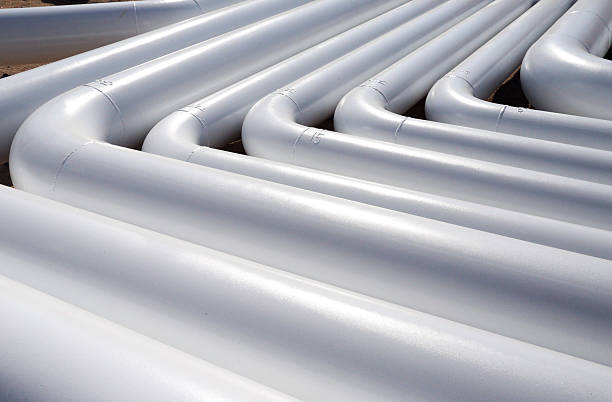 istock pattern of a white new pipes 487437058