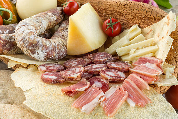 sardinian food stock photo