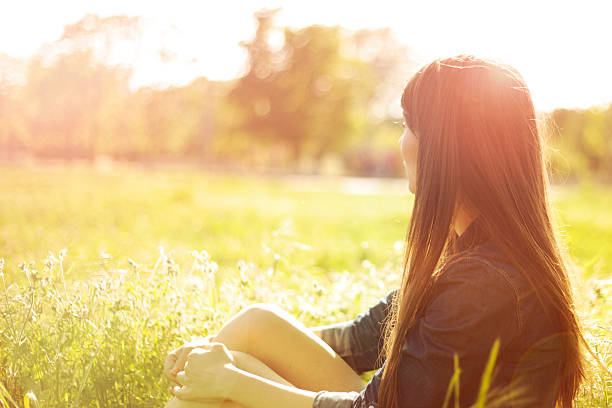 istock Woman enjoying the sun. 487440473