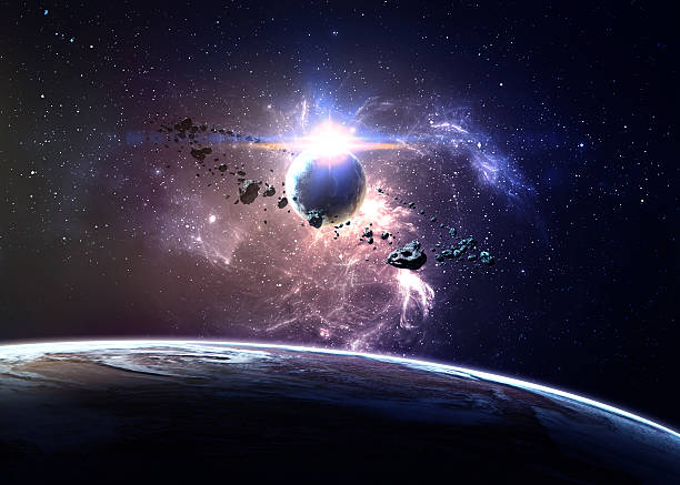 istock Planets over the nebulae in space. Elements of this image 487441362