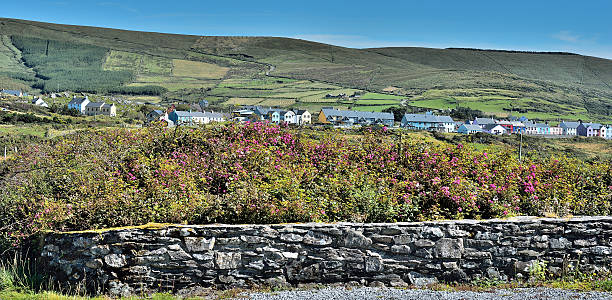 Beara Way - Eyeries the most colorful village Irelands stock photo