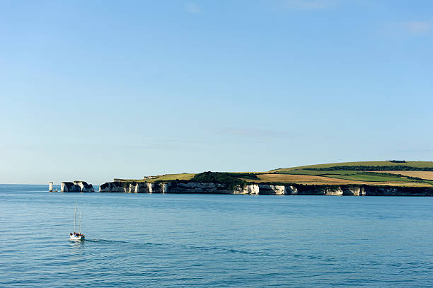 istock english coastline with chalk cliffs seen from a boat 487442508