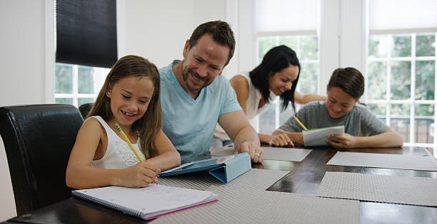 istock Parents Helping Childrden Study on the Weekend 487442654